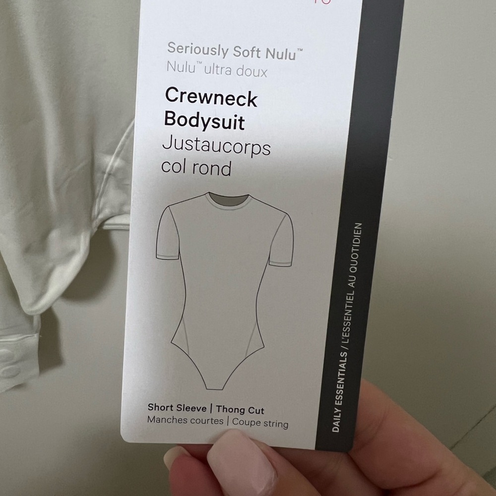 Seriously Soft Nulu White Crewneck Bodysuit size xl tags attached - Picture 3 of 5